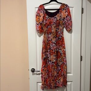 MINKPINK Purple and Orange Floral Dress Size Medium NWT